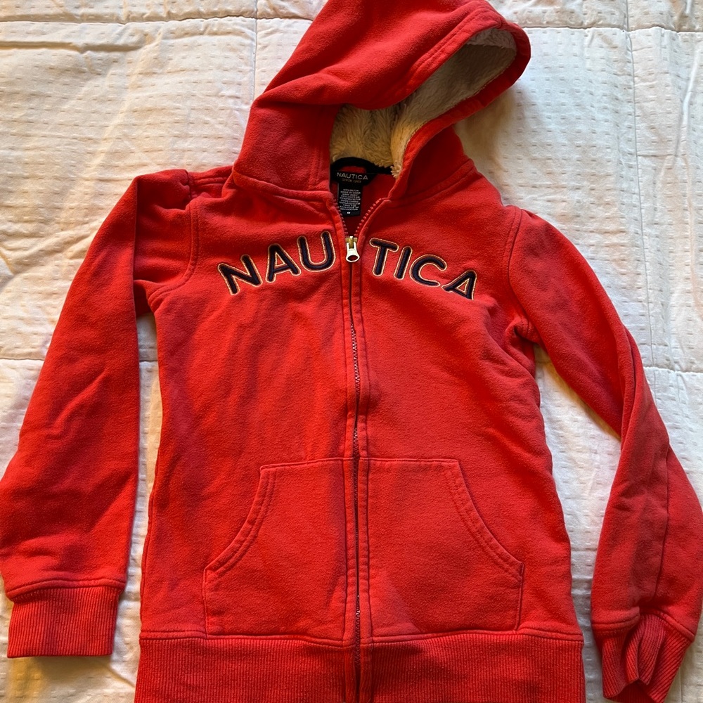 Nautical sweatshirt hoodie size 8, great condition.